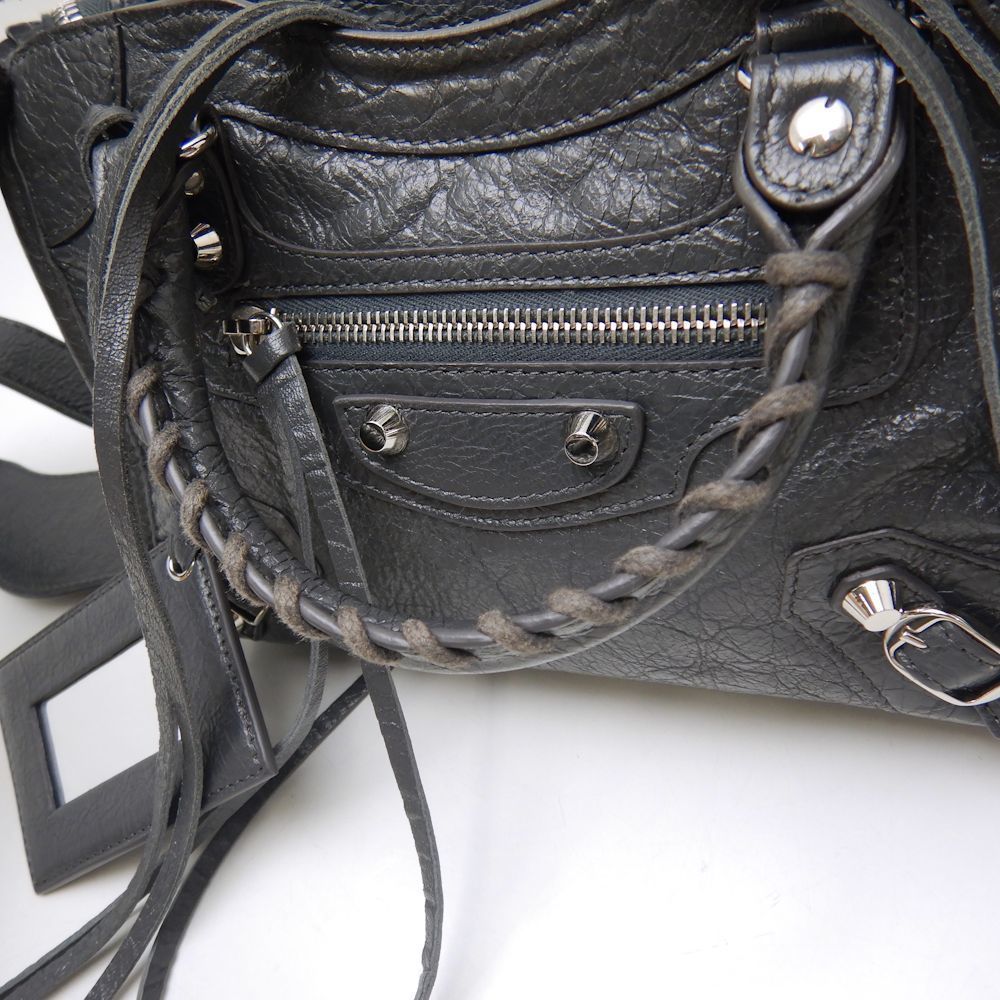 Balenciaga Classic Mini City Handbag Dark Gray - Picture 6 of 8